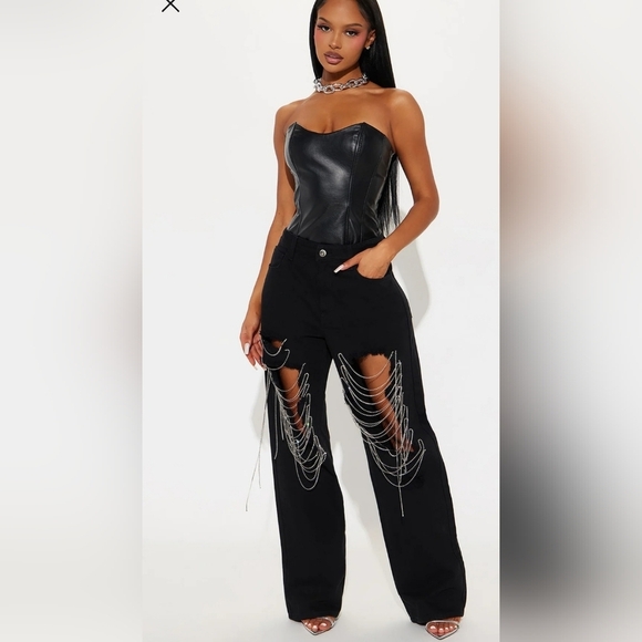 Fashion Nova Pants - Fashion Nova NWTs Make Your Life Shine Distressed Pant